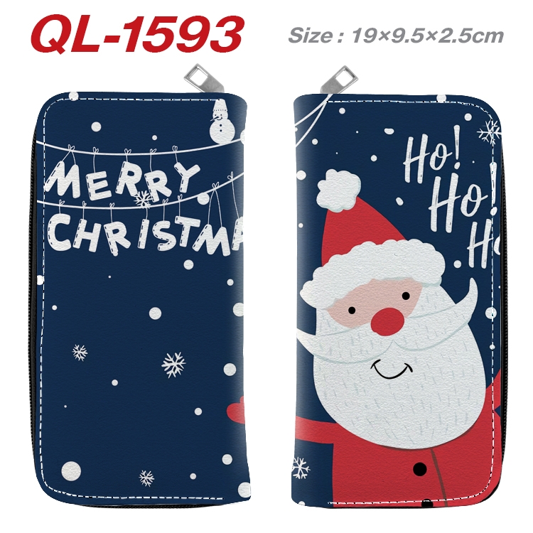 Christmas Cartoon perimeter long zipper wallet 19.5x9.5x2.5cm QL-1593