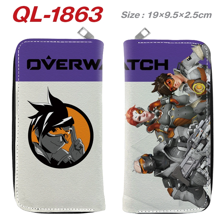 Overwatch Animation perimeter long zipper wallet 19.5x9.5x2.5cm QL-1863