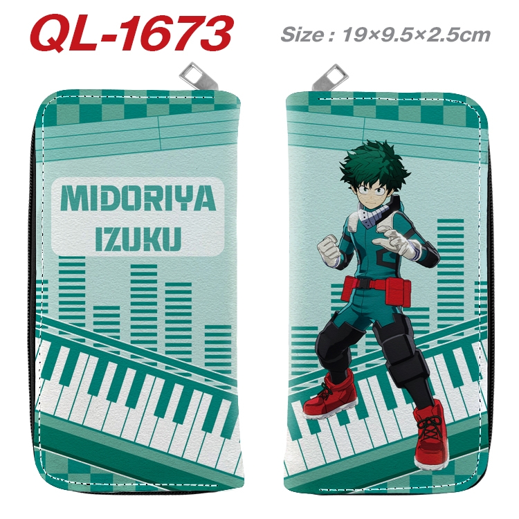 My Hero Academia Animation perimeter long zipper wallet 19.5x9.5x2.5cm QL-1673