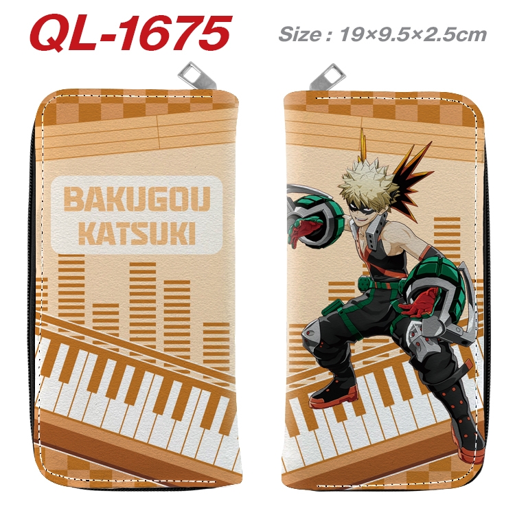 My Hero Academia Animation perimeter long zipper wallet 19.5x9.5x2.5cm QL-1675