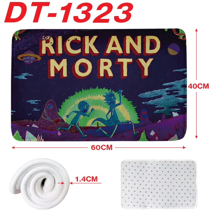 Rick and Morty Animation full-color carpet floor mat 40x60X1.4cm  DT-1323
