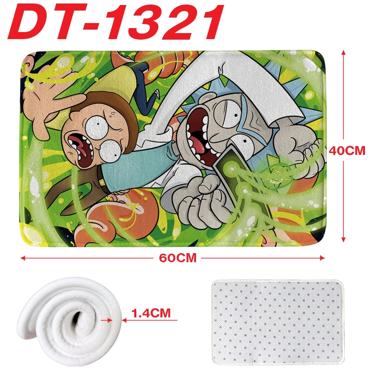 Rick and Morty Animation full-color carpet floor mat 40x60X1.4cm DT-1321