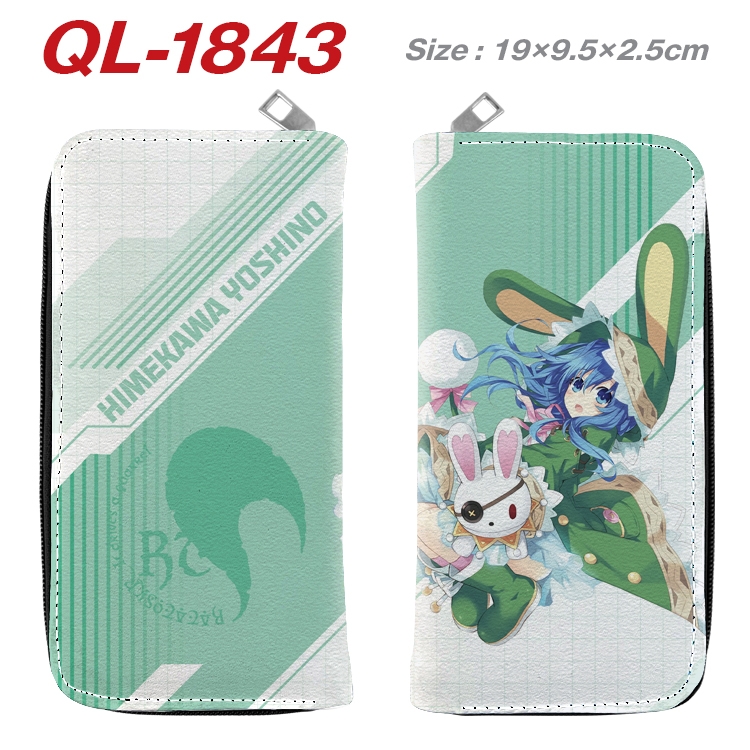 Date-A-Live Animation perimeter long zipper wallet 19.5x9.5x2.5cm QL-1843