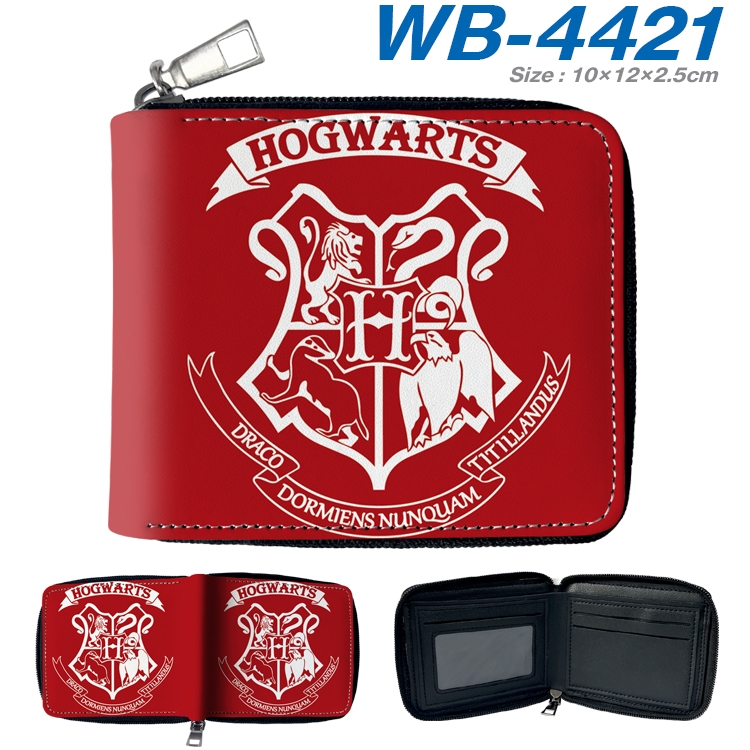 Harry Potter Anime full-color short full zip two fold wallet 10x12x2.5cm WB-4421A