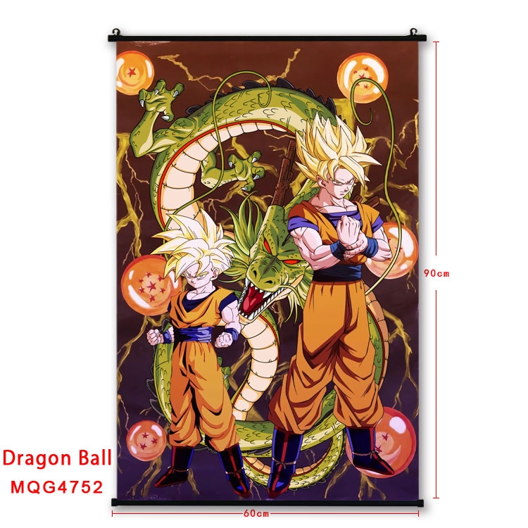 DRAGON BALL Anime black Plastic rod Cloth painting Wall Scroll 60X90CM MQG-4752