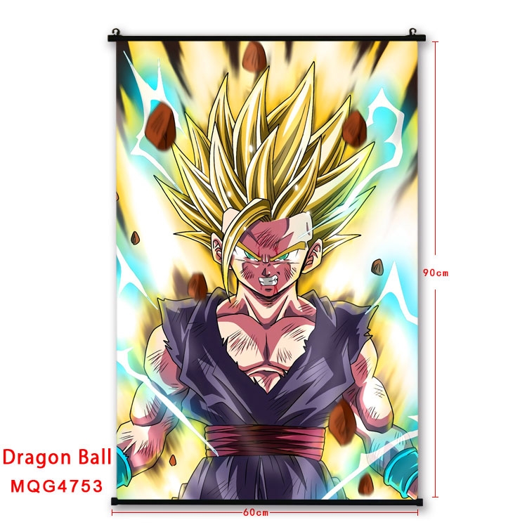 DRAGON BALL Anime black Plastic rod Cloth painting Wall Scroll 60X90CM  MQG-4753