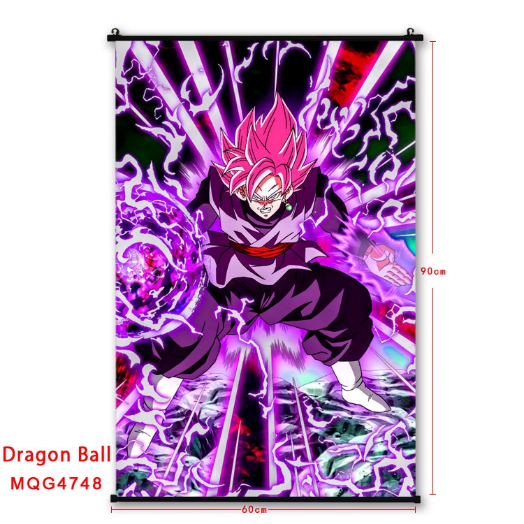 DRAGON BALL Anime black Plastic rod Cloth painting Wall Scroll 60X90CM MQG-4748