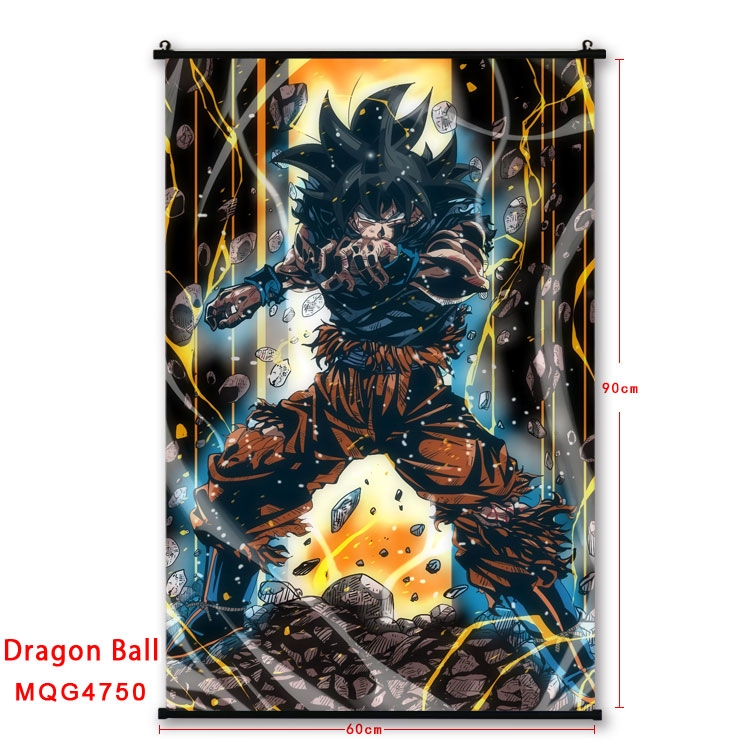 DRAGON BALL Anime black Plastic rod Cloth painting Wall Scroll 60X90CM MQG-4750