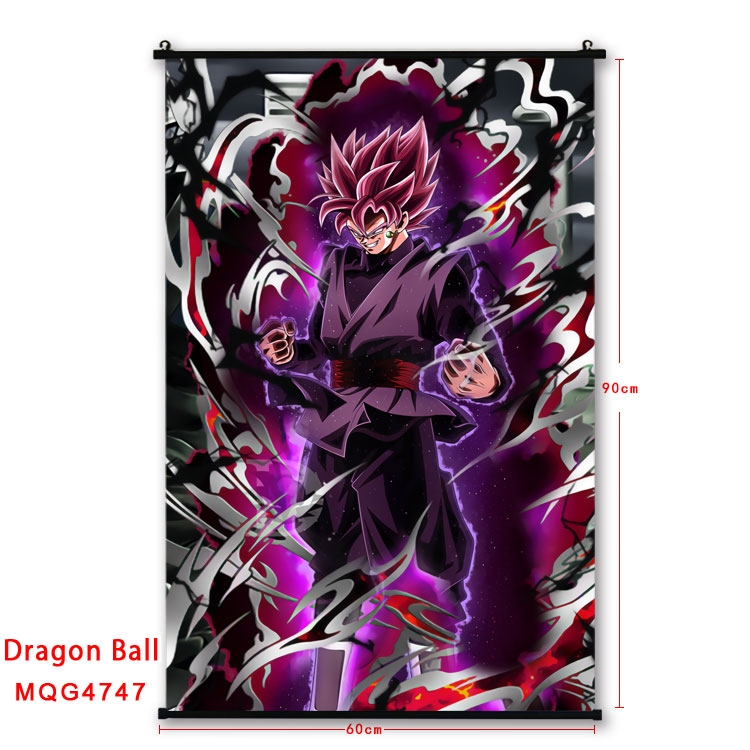 DRAGON BALL Anime black Plastic rod Cloth painting Wall Scroll 60X90CM  MQG-4747