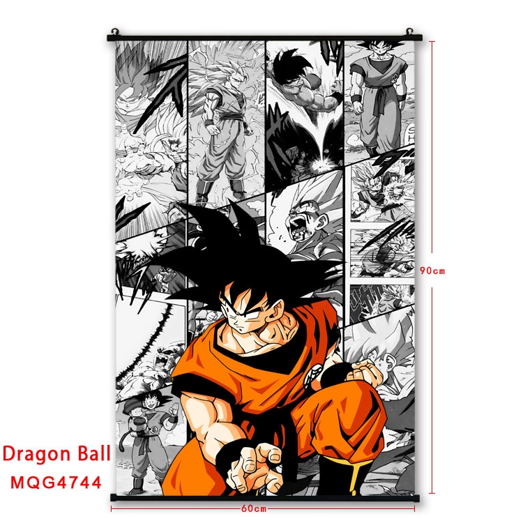 DRAGON BALL Anime black Plastic rod Cloth painting Wall Scroll 60X90CM  MQG-4744