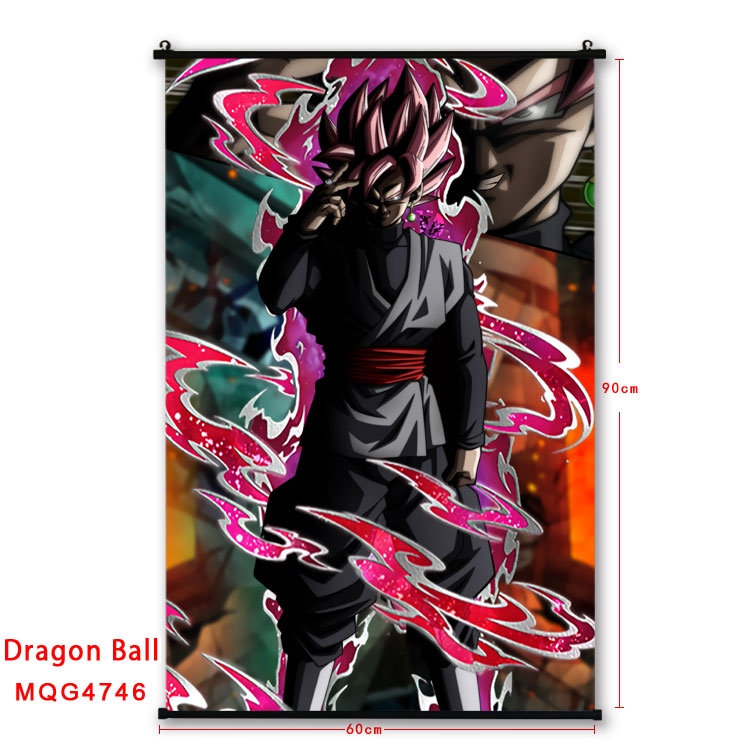 DRAGON BALL Anime black Plastic rod Cloth painting Wall Scroll 60X90CM MQG-4746