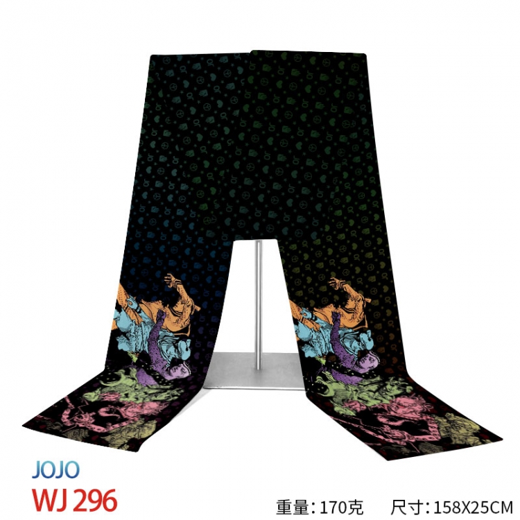 JoJos Bizarre Adventure Anime full-color flannelette scarf 158x25cm WJ-296