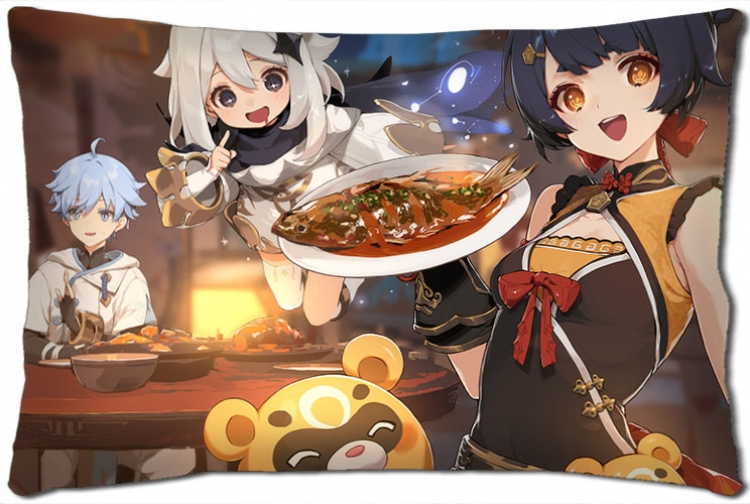 Genshin Impact Anime double-sided long throw pillow 40X60CM NO FILLING Y1-379