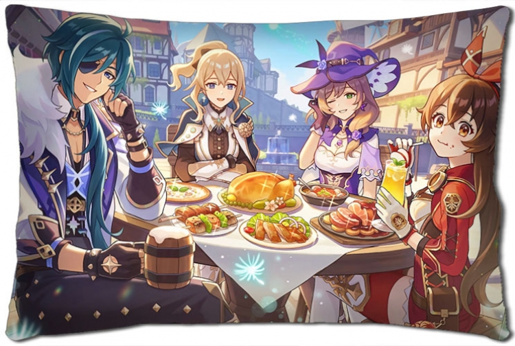 Genshin Impact Anime double-sided long throw pillow 40X60CM NO FILLING  Y1-362