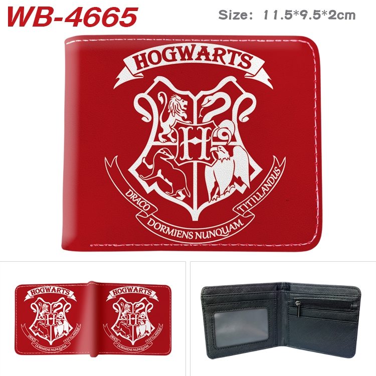 Harry Potter Animation color PU leather half fold wallet 11.5X9X2CM WB-4665A