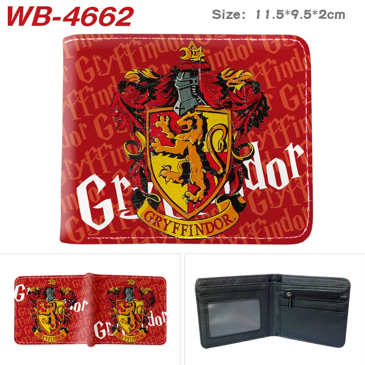 Harry Potter Animation color PU leather half fold wallet 11.5X9X2CM WB-4662A
