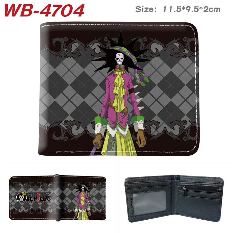 One Piece Animation color PU leather half fold wallet 11.5X9X2CM  WB-4704A