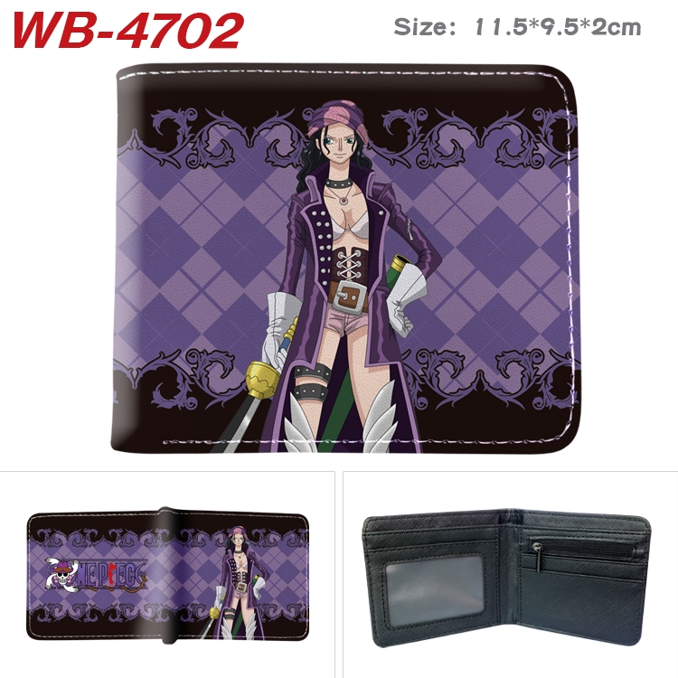 One Piece Animation color PU leather half fold wallet 11.5X9X2CM WB-4702A