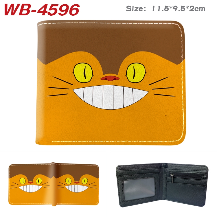 TOTORO Animation color PU leather half fold wallet 11.5X9X2CM WB-4596A