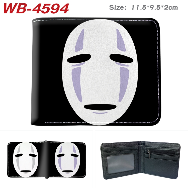 TOTORO Animation color PU leather half fold wallet 11.5X9X2CM WB-4594A