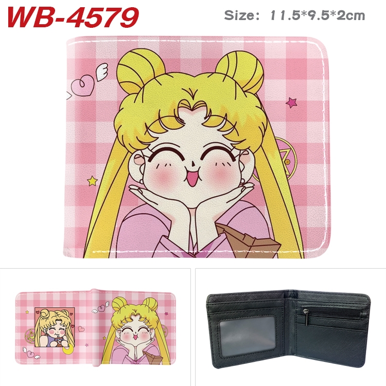 sailormoon Animation color PU leather half fold wallet 11.5X9X2CM WB-4579A