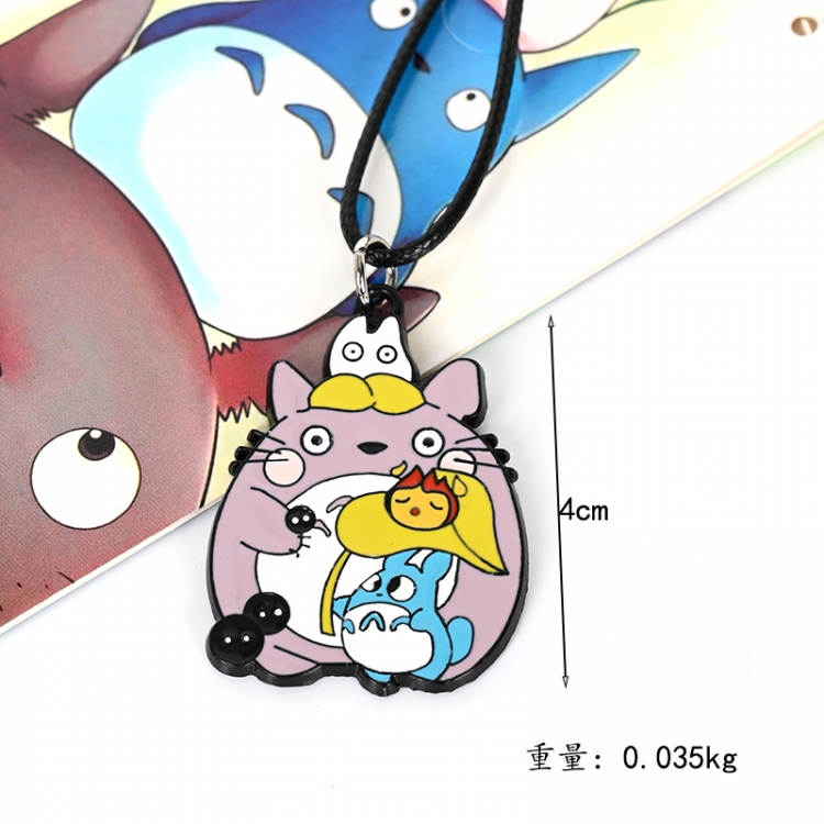 TOTORO Animation peripheral leather rope necklace pendant price for 5 pcs