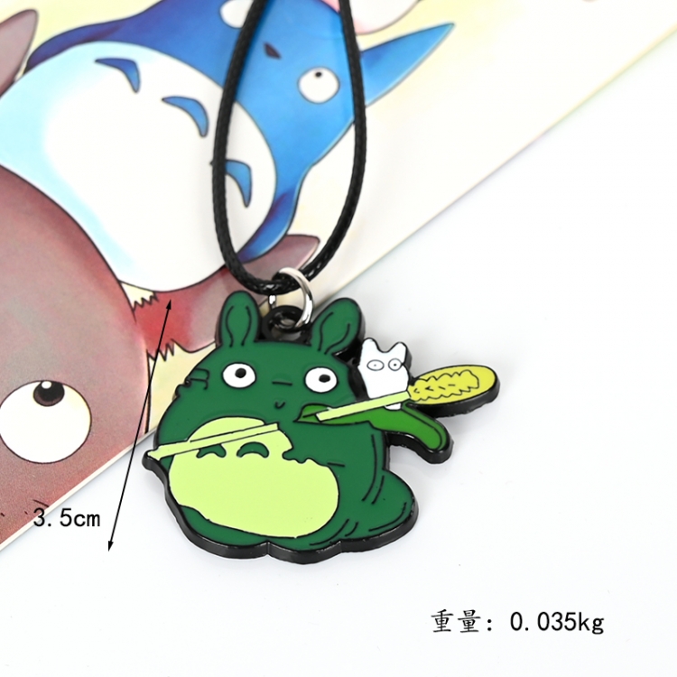 TOTORO Animation peripheral leather rope necklace pendant price for 5 pcs