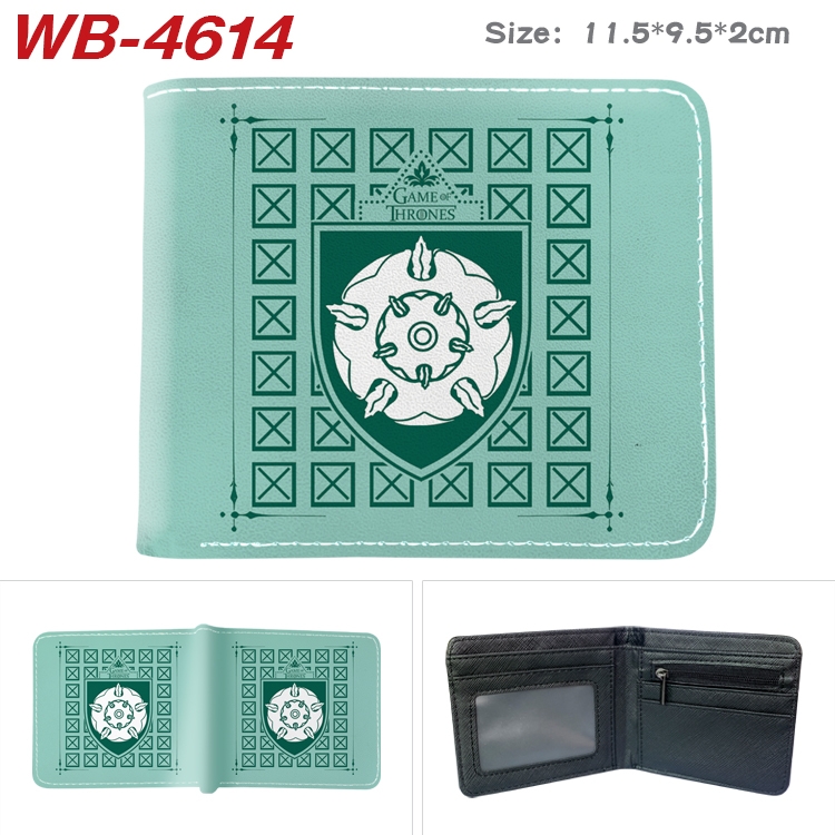Game of Thrones Animation color PU leather half fold wallet 11.5X9X2CM WB-4614A