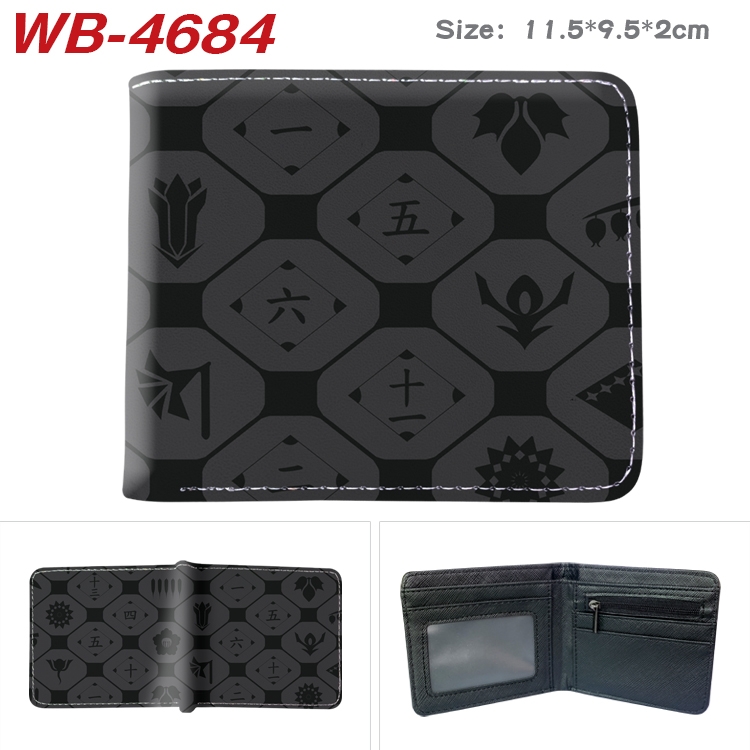 Bleach Animation color PU leather half fold wallet 11.5X9X2CM WB-4684A