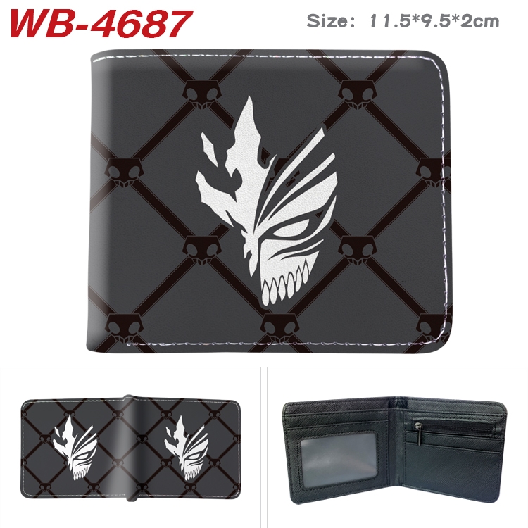 Bleach Animation color PU leather half fold wallet 11.5X9X2CM WB-4687A