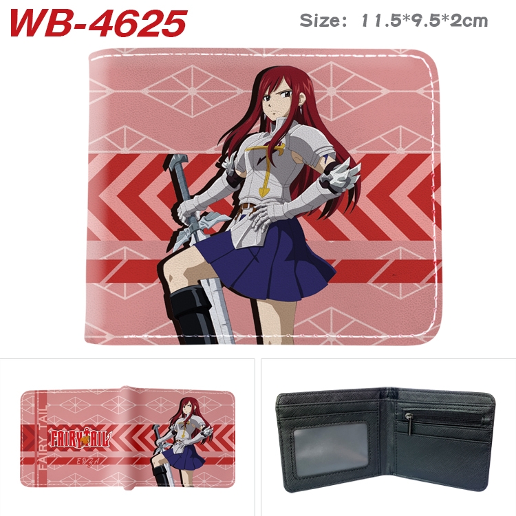 Fairy tail Animation color PU leather half fold wallet 11.5X9X2CM WB-4625A