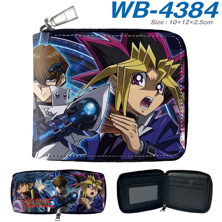 Yugioh Anime full-color short full zip two fold wallet 10x12x2.5cm WB-4384A