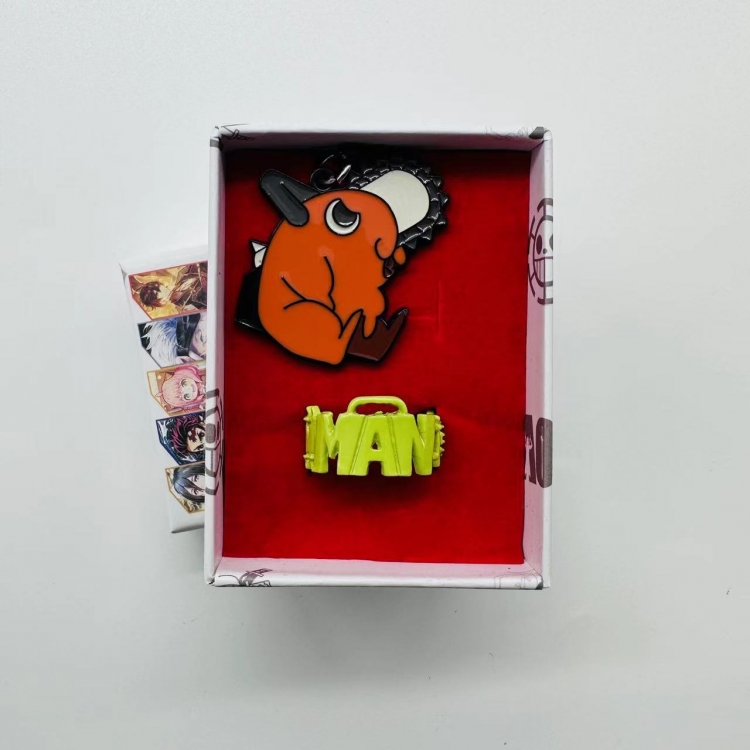 Chainsaw man Cartoon peripheral ring box 2 packs