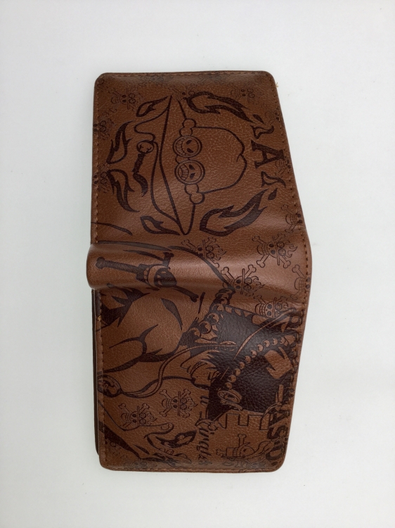 One Piece  Half fold embossed short leather wallet 11X10CM