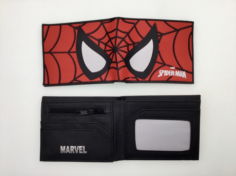 Spiderman Animation peripheral PVC plastic short half discount wallet wallet