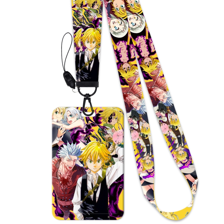 The Seven Deadly Sins  Silver Button Anime Long Strap + Card Sleeve 2-Piece Set 45cm price for 2 pcsBlack Button Anime L