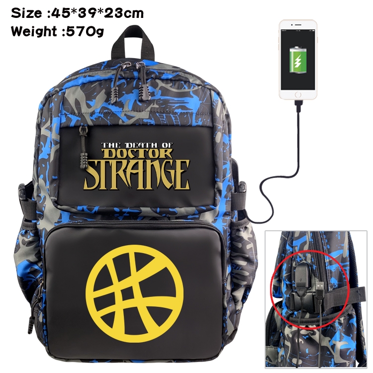 Superhero Movie Anime waterproof nylon camouflage backpack 45X39X23CM