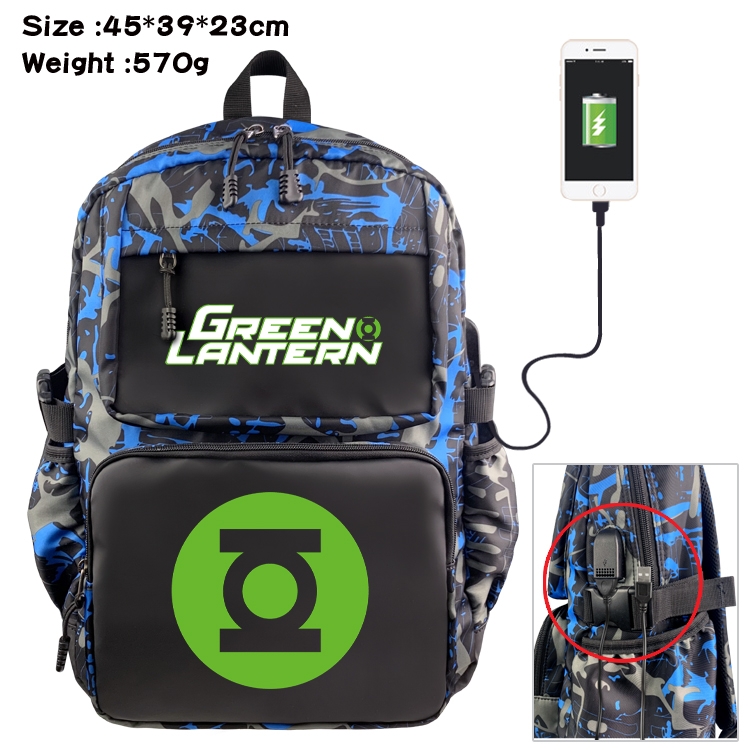 Superhero Movie Anime waterproof nylon camouflage backpack 45X39X23CM