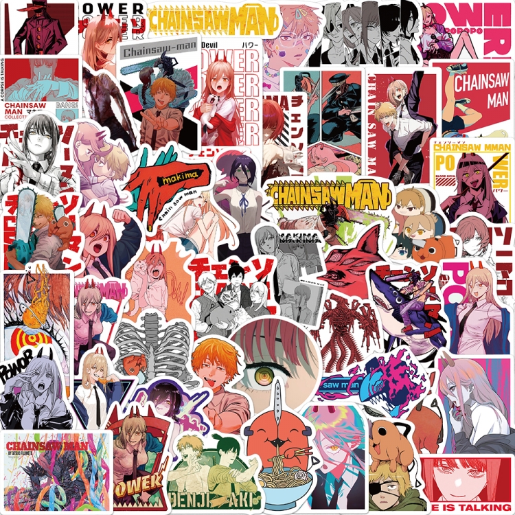 Chainsaw man Doodle stickers Waterproof stickers a set of 100 price for 5 sets