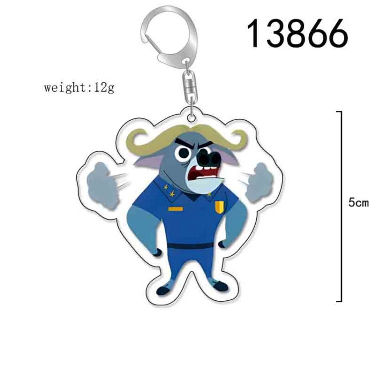 Zootopia Anime Acrylic Keychain Charm price for 5 pcs 13866