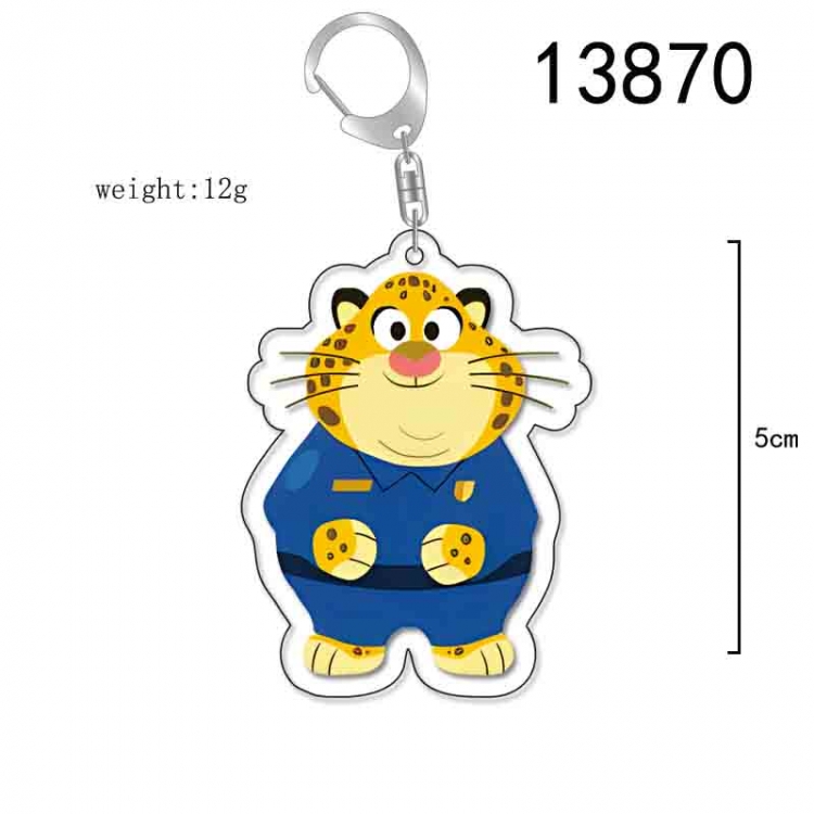 Zootopia Anime Acrylic Keychain Charm price for 5 pcs13870