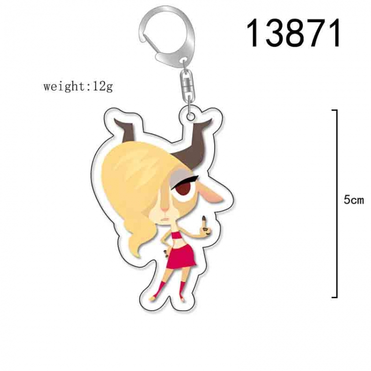 Zootopia Anime Acrylic Keychain Charm price for 5 pcs 13871