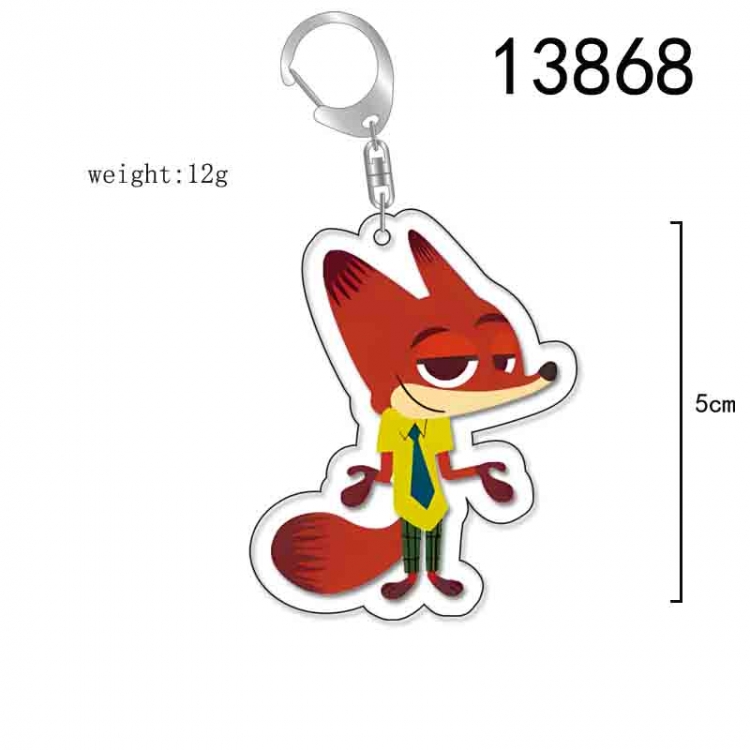 Zootopia Anime Acrylic Keychain Charm price for 5 pcs 13868