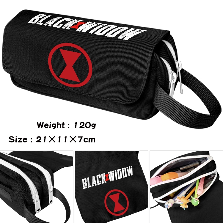 Superhero Movie Anime waterproof canvas portable double-layer pencil bag cosmetic bag 21x11x7cm