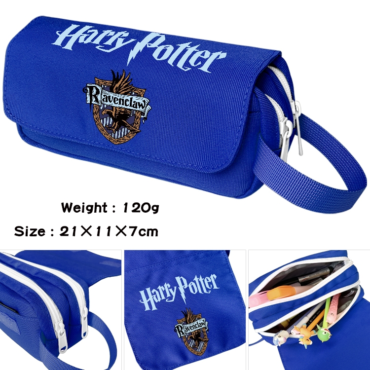 Harry Potter Anime waterproof canvas portable double-layer pencil bag cosmetic bag 21x11x7cm