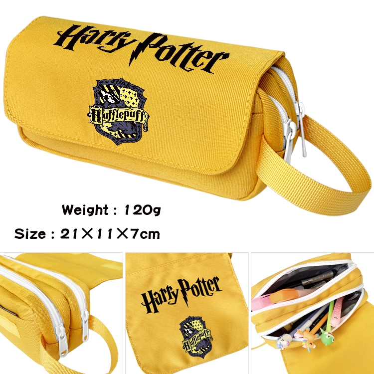 Harry Potter Anime waterproof canvas portable double-layer pencil bag cosmetic bag 21x11x7cm