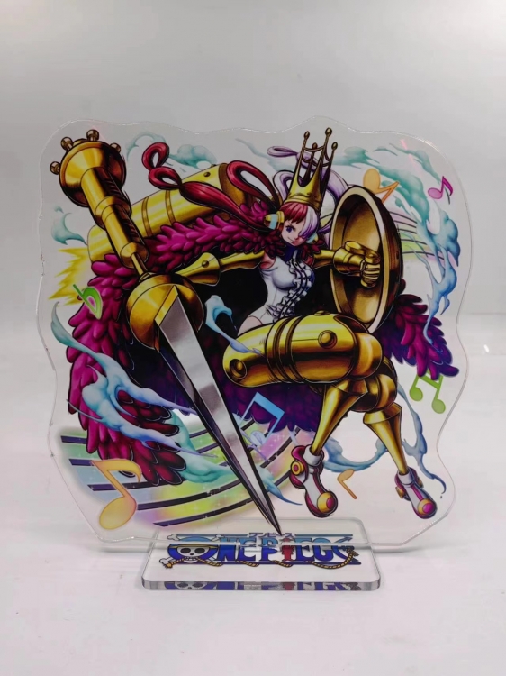 One Piece Anime Laser Acrylic Humanoid  keychain Standing Plates