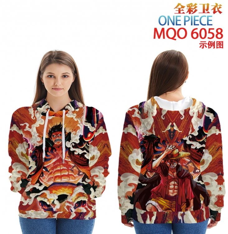 One Piece Long Sleeve Zip Hood Patch Pocket Sweatshirt from 2XS to 4XL MQO 6058