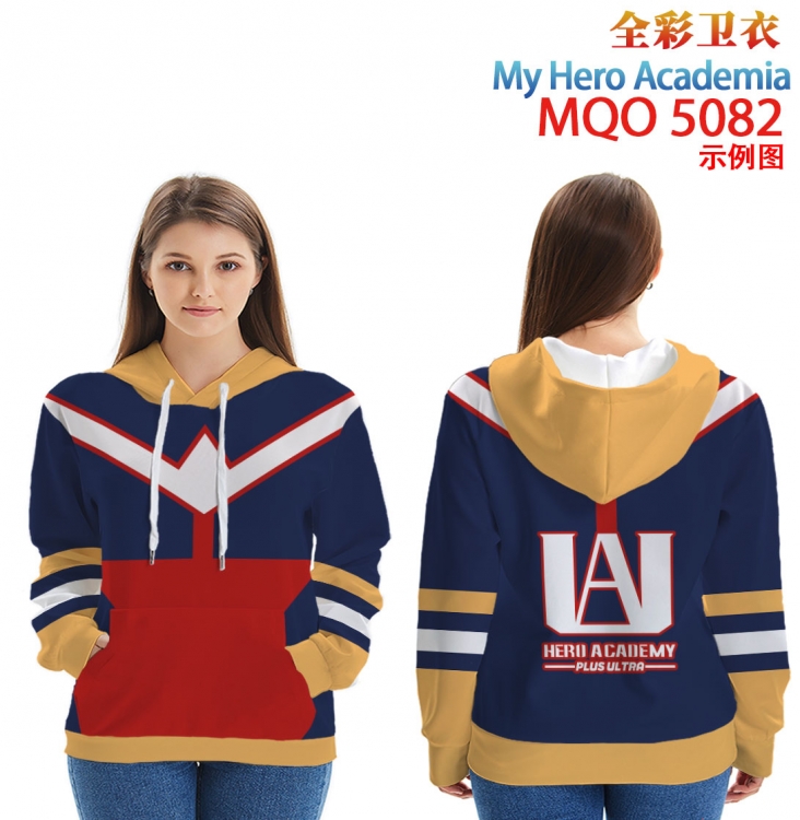 My Hero Academia Long Sleeve Zip Hood Patch Pocket Sweatshirt from 2XS to 4XL MQO-5082