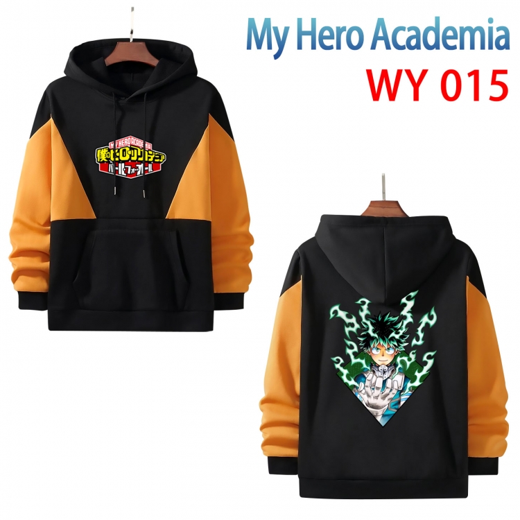 My Hero Academia  Cotton color contrast patch pocket sweater  from S to 3XL WY 015